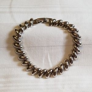 Silver Decorative Link Bracelet